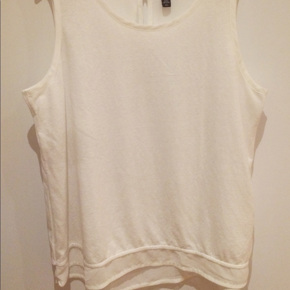 White Gap Tank Blouse